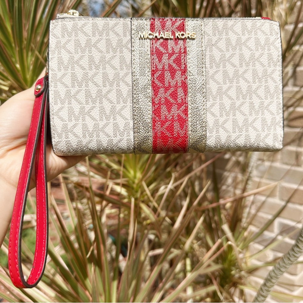 BUNDLE Michael Kors Large Top Zip Tote Multi + Wallet - Picture 7 of 9